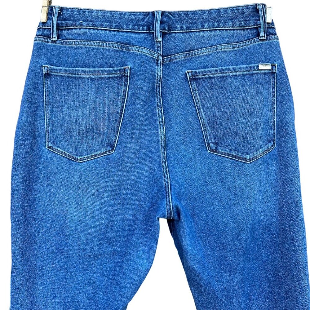 White House Black Market The Sculpt Straight Crop Distressed High Rise Jeans Siz - Picture 10 of 14
